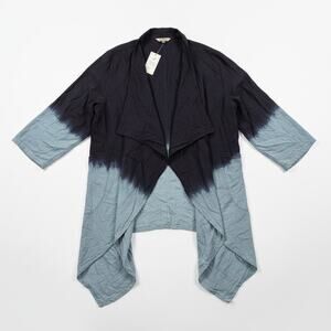 NEW Windhorse L/XL Blue Ombre Waterfall Top Jacket Lagenlook Boho Cotton